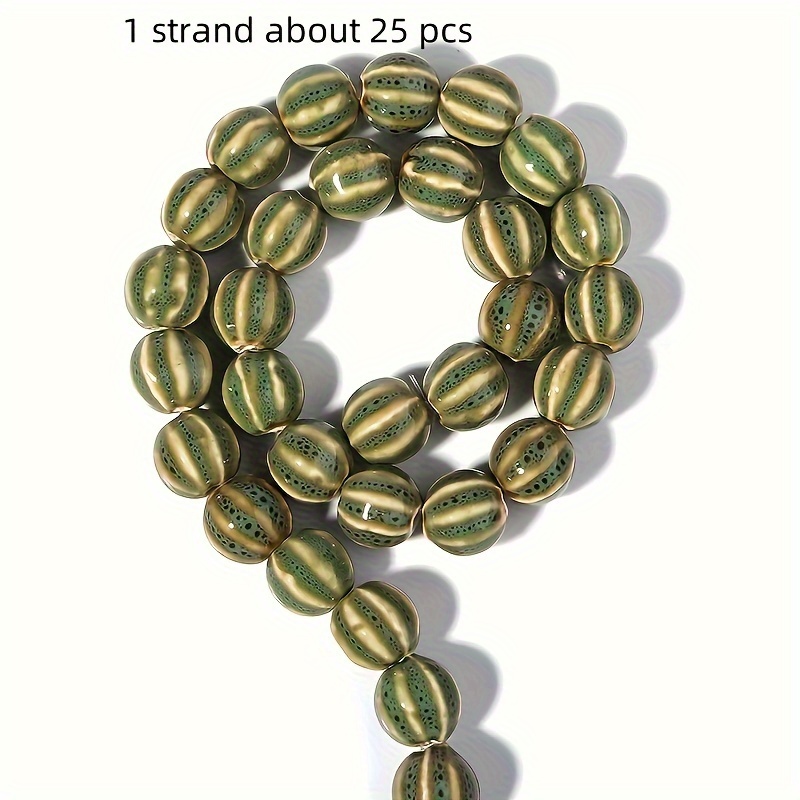 Colorful Ceramic Pumpkin Beads for DIY Jewelry Making Kit